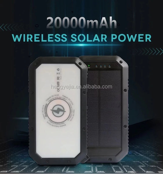 WIRELESS SOLAR POWER 20000 mAh 3USB